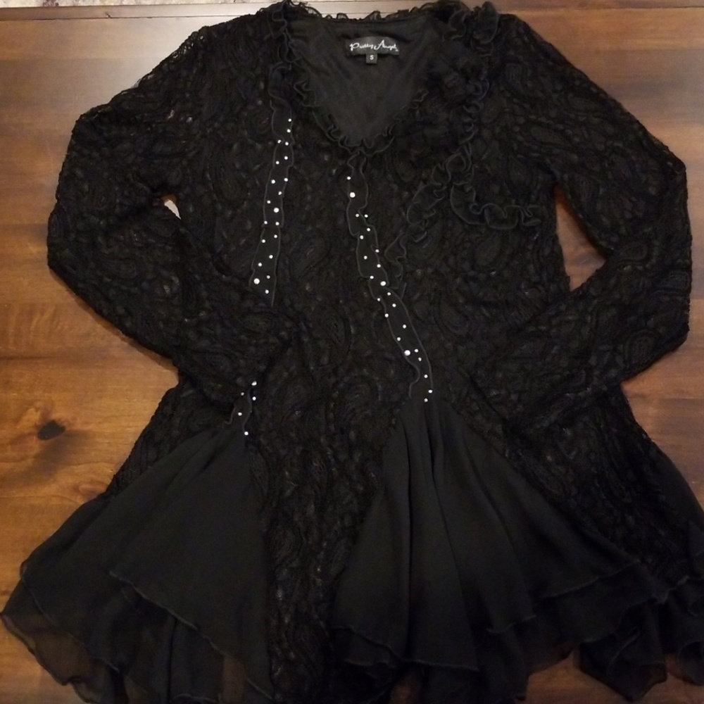 🛍Black Lace tunic